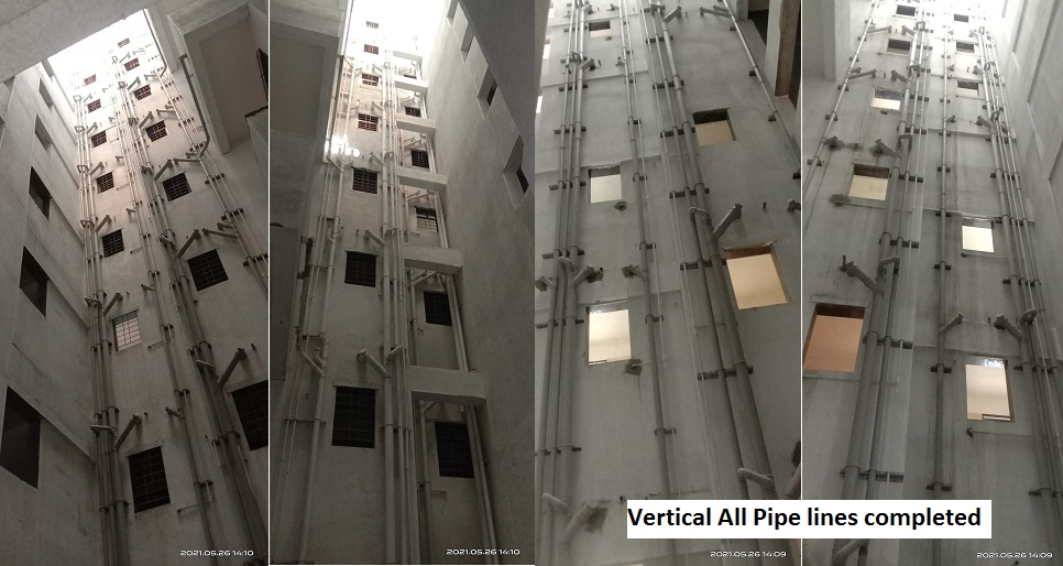 Vertical all pipe lines completed
